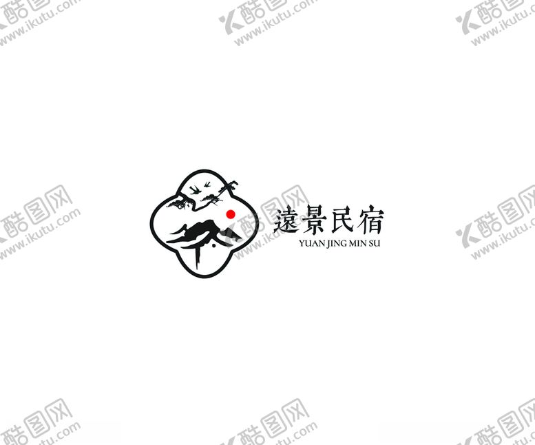 编号：36705010102129372609【酷图网】源文件下载-旅游中式风格景景区民宿旅社标志
