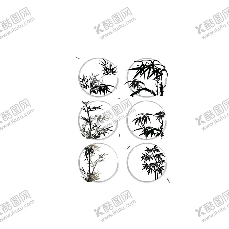 编号：10549809141726125640【酷图网】源文件下载-竹子新中式装饰画竹