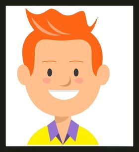 手绘男人男孩卡通动画卡通