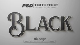 3D立体可编辑字体样机金属效果烟雾效果火焰效果冰块效果