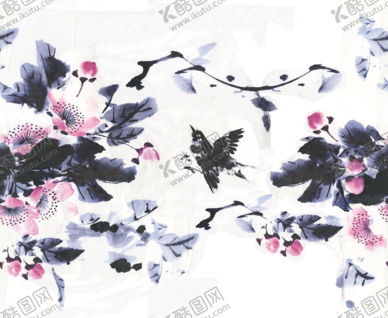 编号：64605910260515193379【酷图网】源文件下载-山水画数码鸟爆款