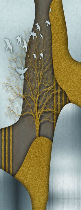 现代抽象唯美创意装饰画