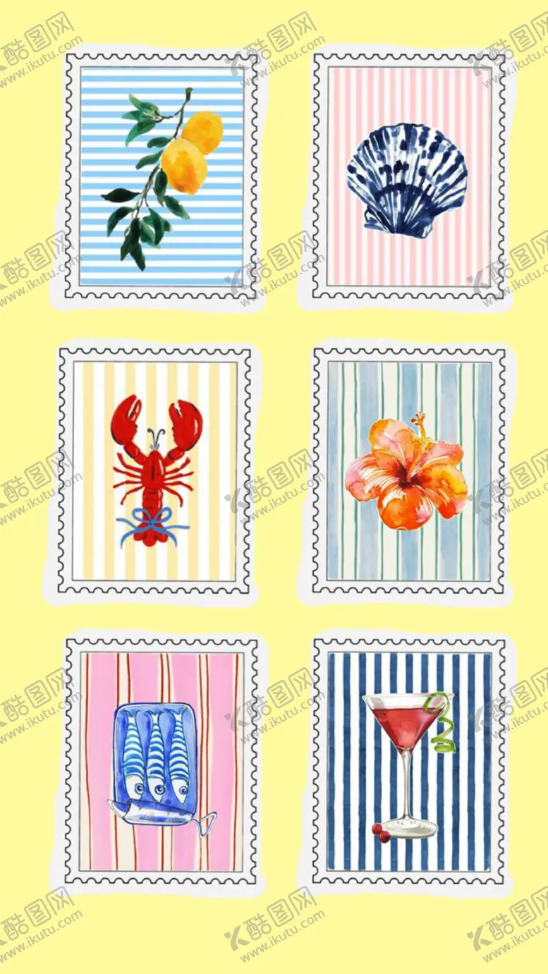 编号：43693612181710272292【酷图网】源文件下载-多彩海洋主题装饰图案