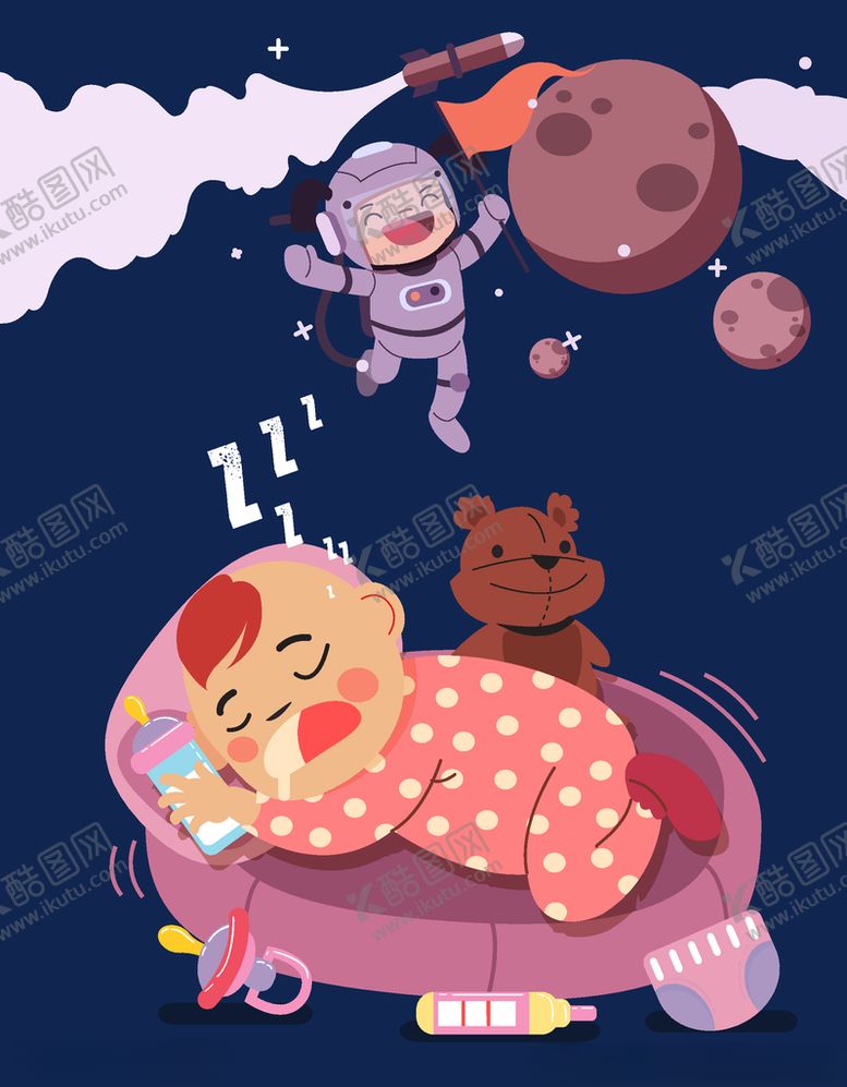 编号：32172310270004108143【酷图网】源文件下载-可爱睡眠中的婴儿