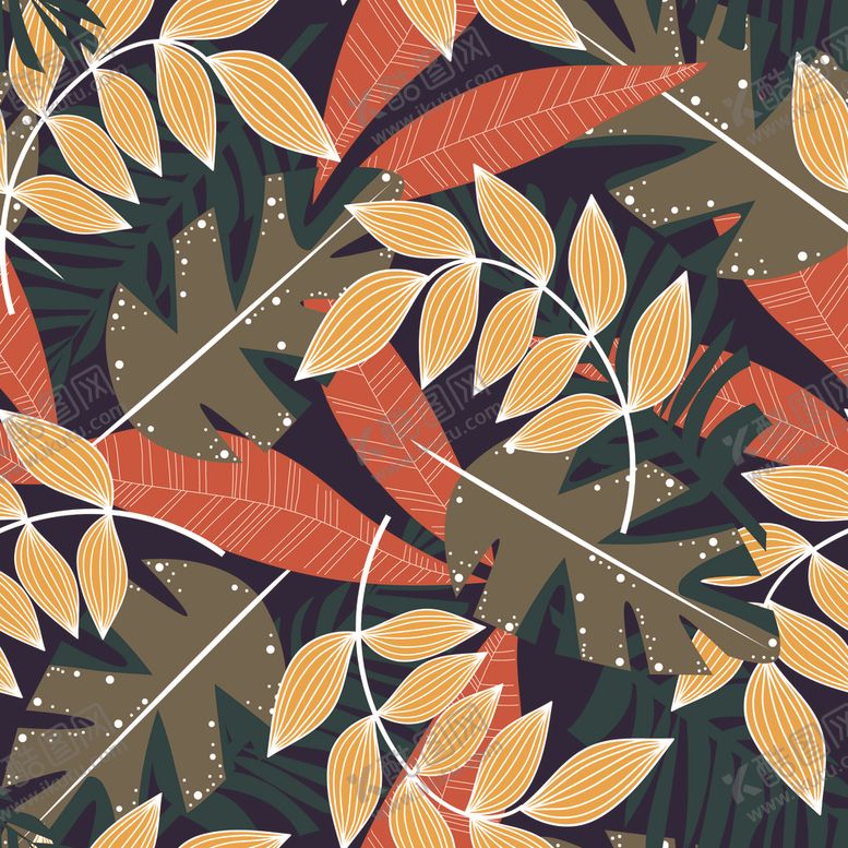 编号：25655806271728524982【酷图网】源文件下载-叶子花纹