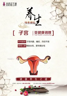 磁立瘦养生海报卵巢