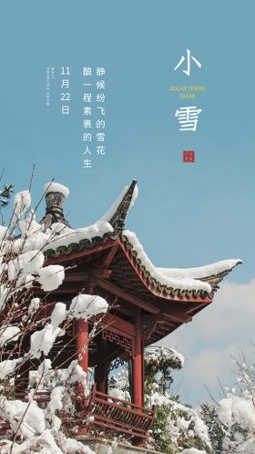 小雪节气传统活动宣传海报素材