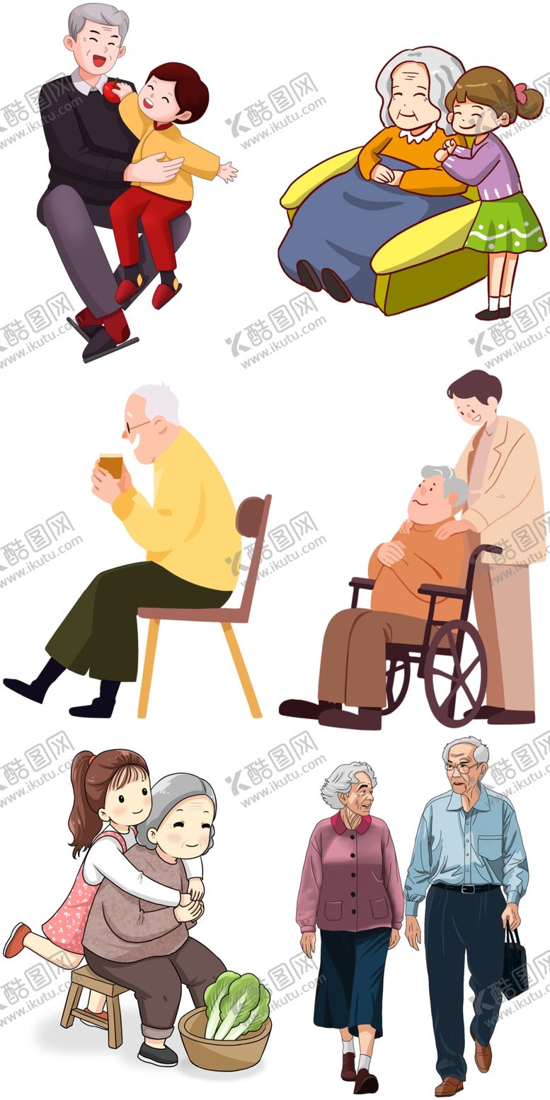 编号：13992812161159477297【酷图网】源文件下载-重阳节人物儿童插画