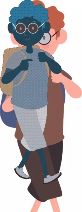 卡通学生形象小孩子儿童小朋友