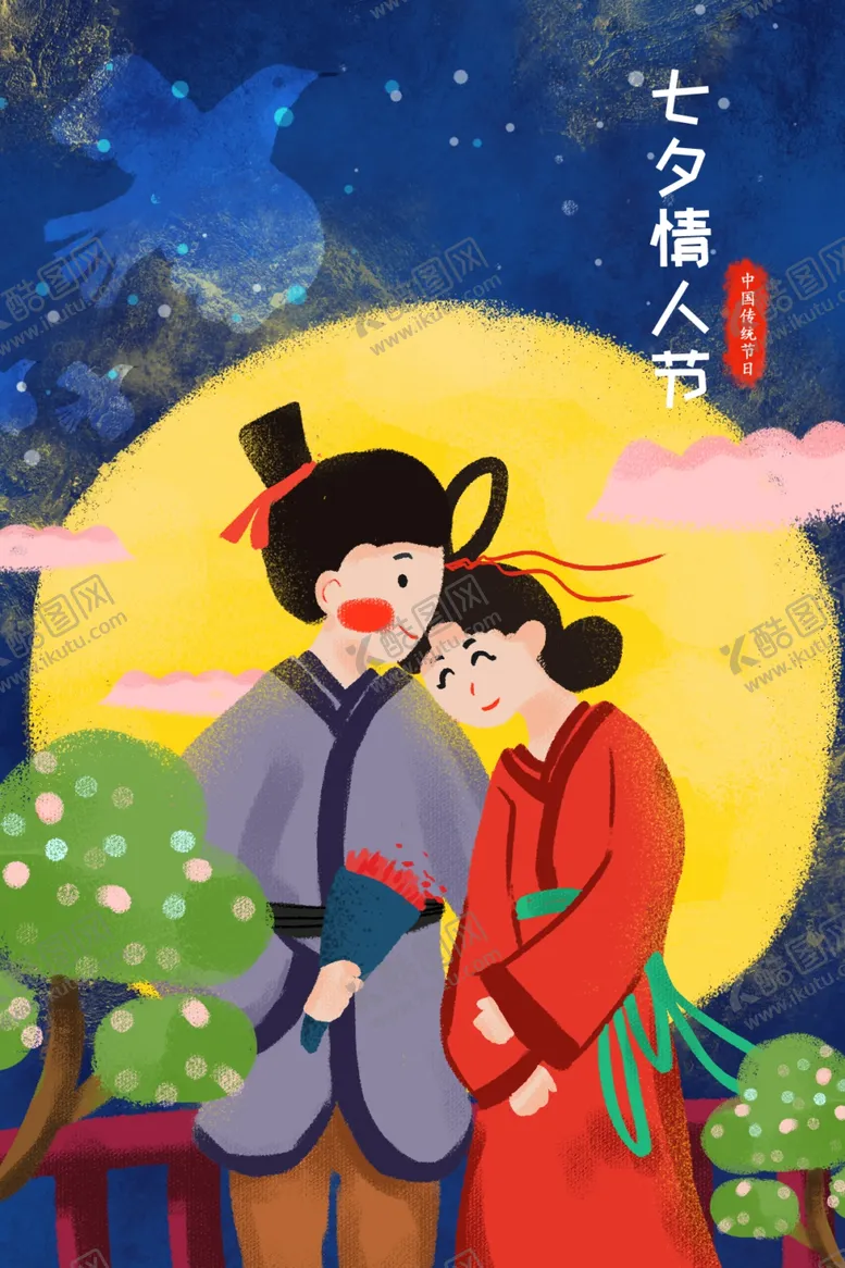 编号：55892702220847549386【酷图网】源文件下载-七夕情人节海报展板