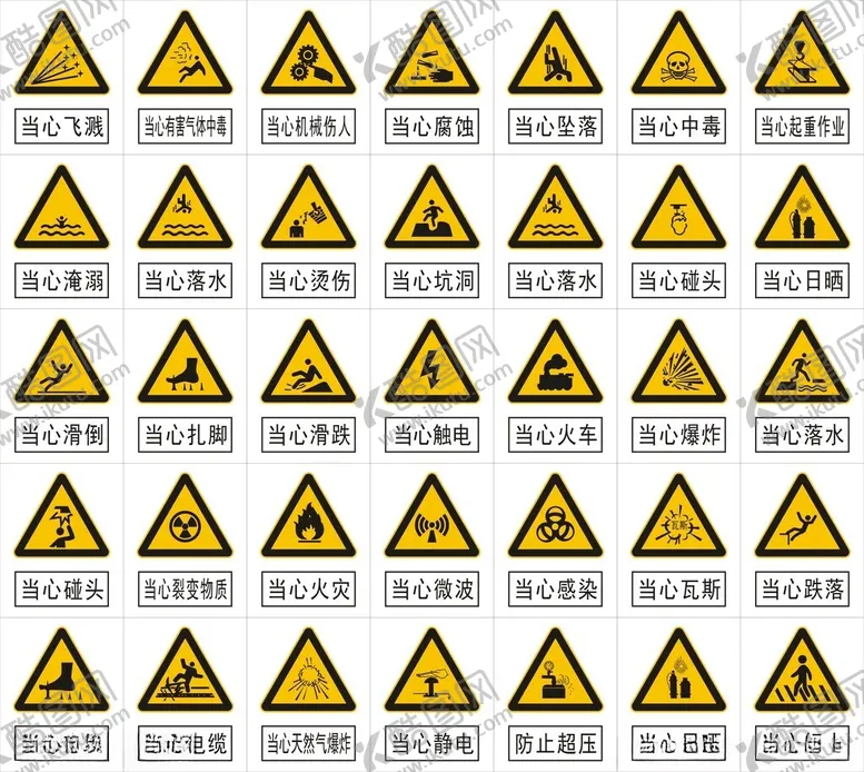 编号：80245902231224276522【酷图网】源文件下载-黄色警告