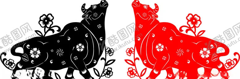 编号：44842304210359348210【酷图网】源文件下载-2021年牛年窗花牛年剪纸