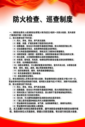 防火检查巡察制度