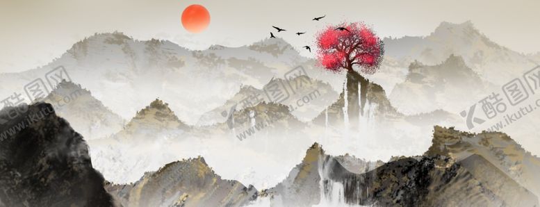 编号：23670207130745401486【酷图网】源文件下载-水墨山水