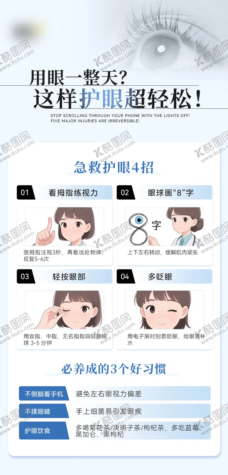 编号：37299404091706246880【酷图网】源文件下载-护眼科普海报