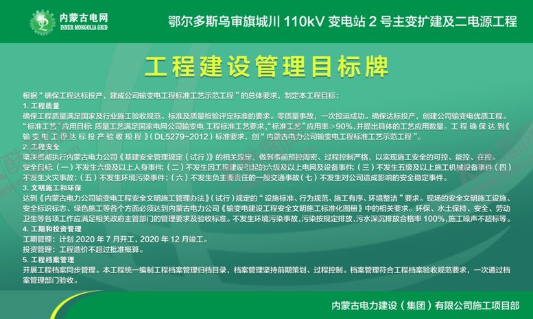 编号：60964804171510472670【酷图网】源文件下载-工程建设管理目标牌