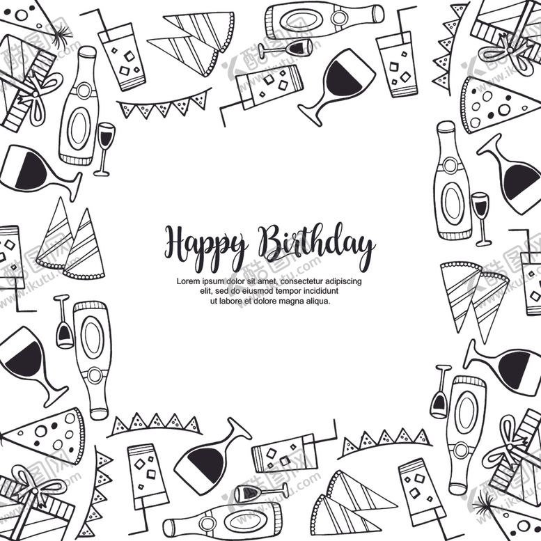 编号：21460710281431543965【酷图网】源文件下载-黑白涂鸦