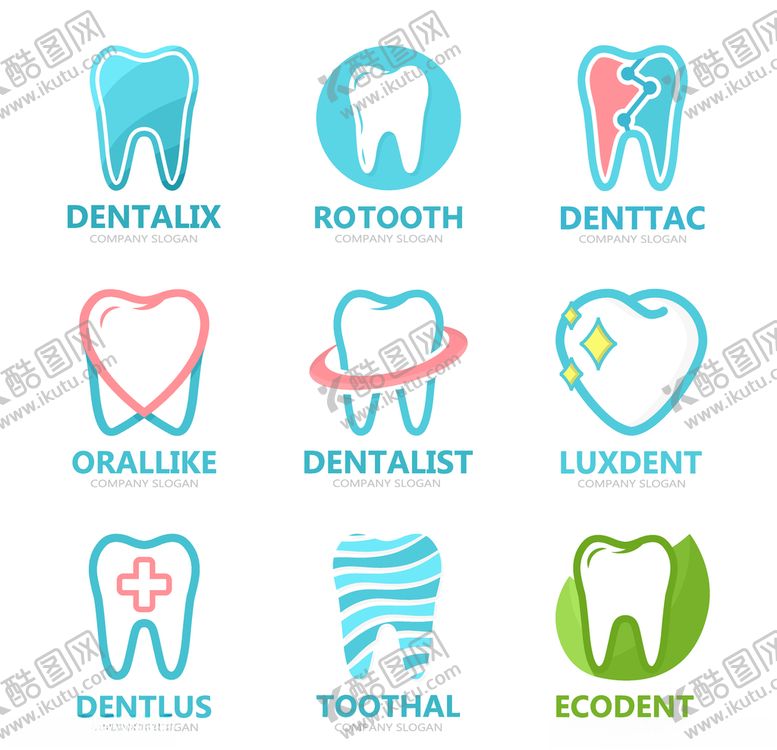 编号：77083709202301352800【酷图网】源文件下载-牙科logo