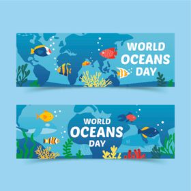 世界海洋日横幅设计