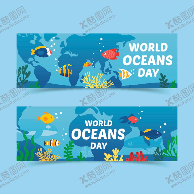 编号：56454611021123475406【酷图网】源文件下载-世界海洋日横幅设计