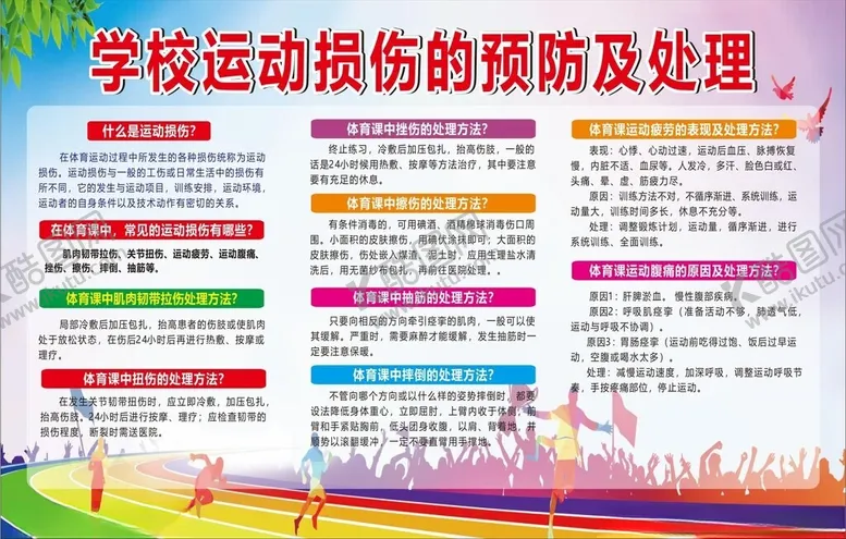编号：68771001252120558122【酷图网】源文件下载-学校运动损伤的预防及处理