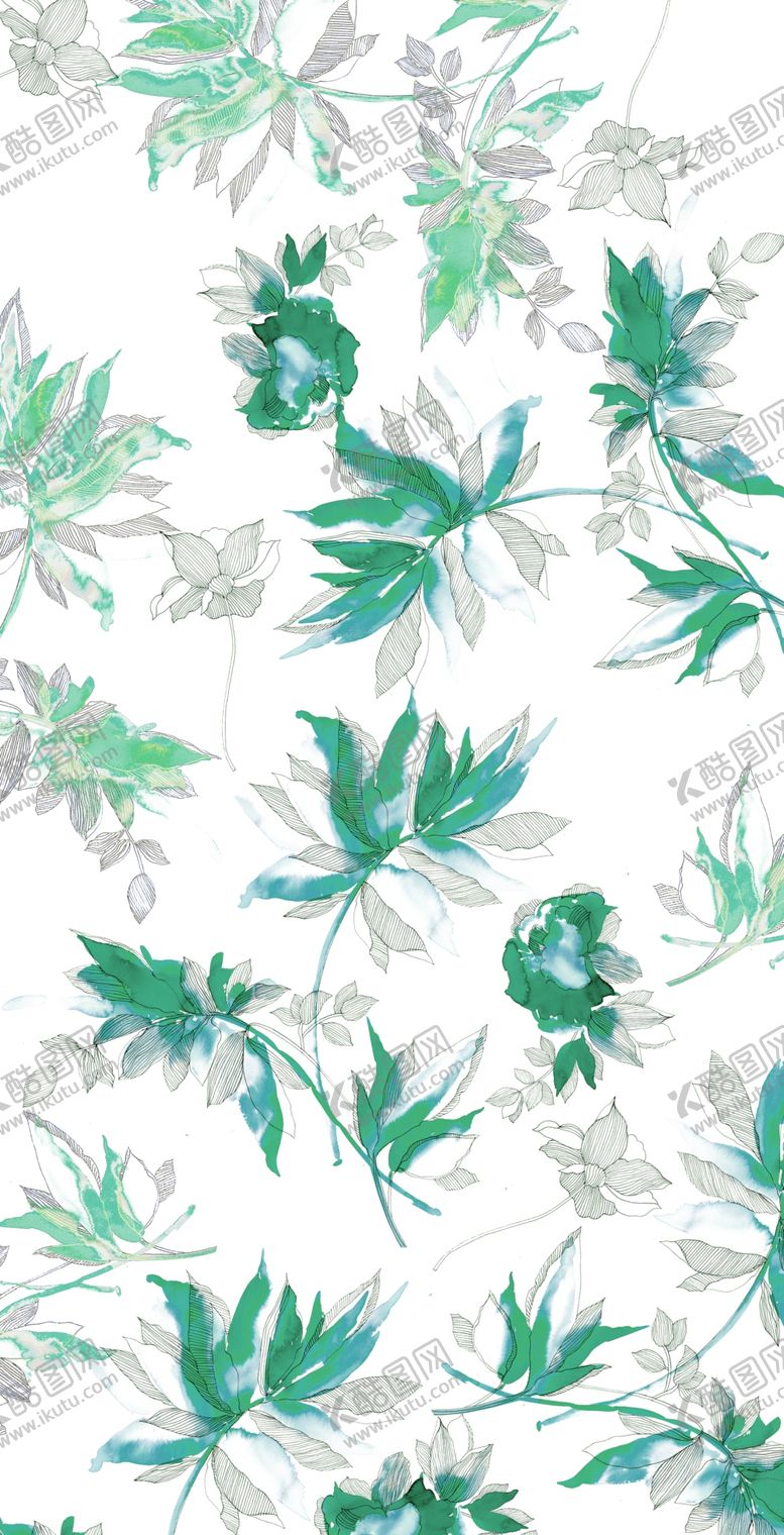 编号：14176210090121321508【酷图网】源文件下载-水彩花儿