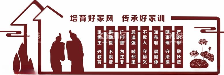 编号：59879412200455315292【酷图网】源文件下载-家风家训文化墙