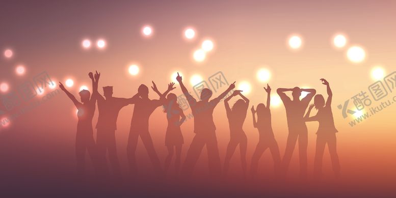 编号：14215710120535048710【酷图网】源文件下载-欢乐人群剪影