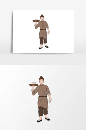 淡彩国画人物