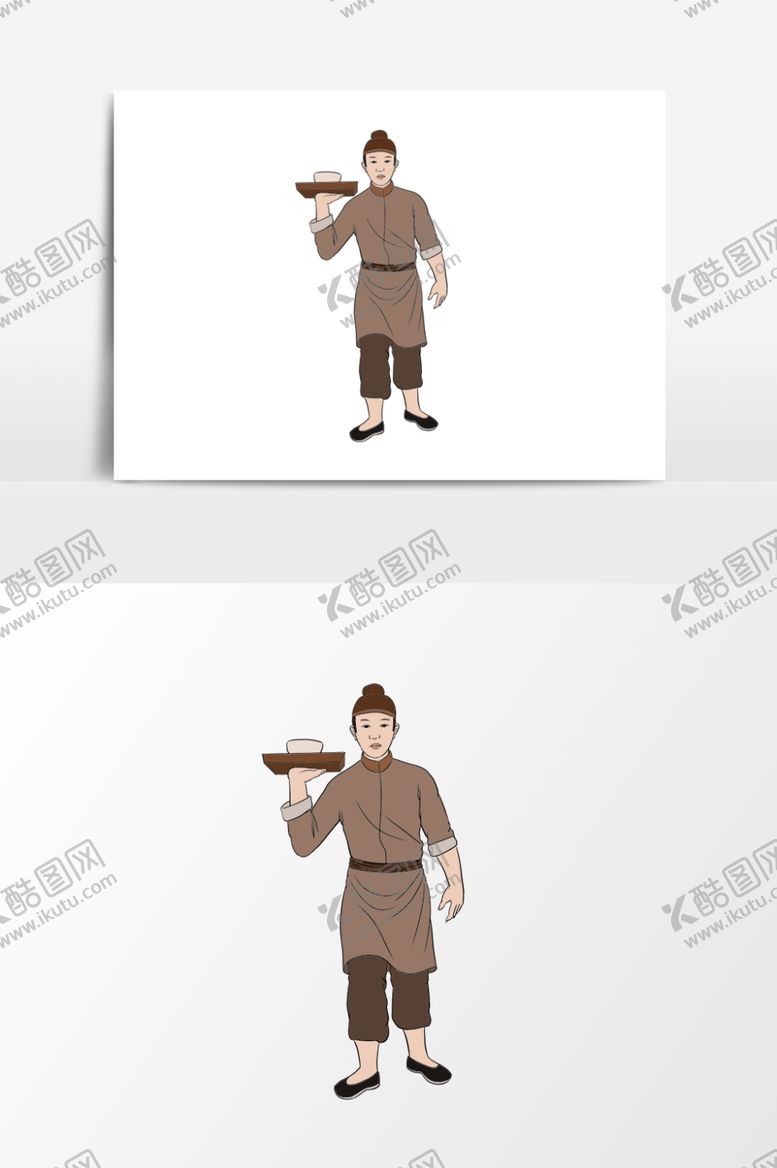 编号：62503810050816411957【酷图网】源文件下载-淡彩国画人物