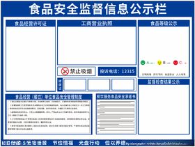 食品安全监督安全信息公示栏餐饮服务CDR