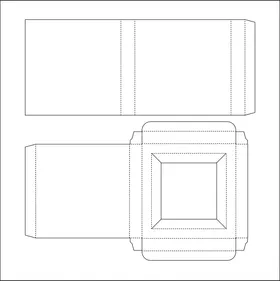 包装盒刀模展开图