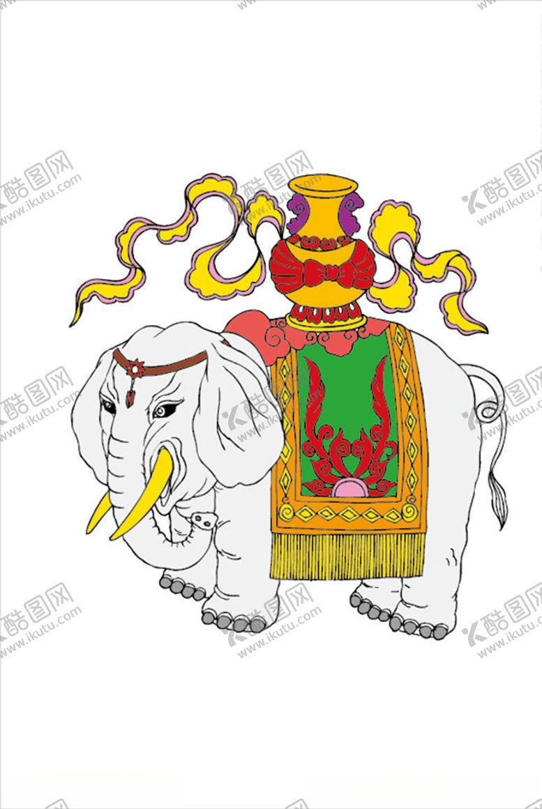 编号：52064109121712225686【酷图网】源文件下载-传统吉祥图案大象