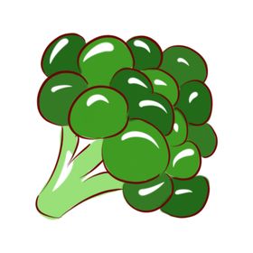 矢量手绘西蓝花