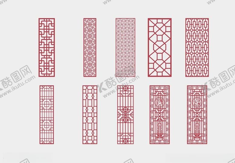 编号：33933111021714431749【酷图网】源文件下载-中式镂空雕花隔断