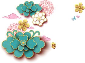 中式花3D