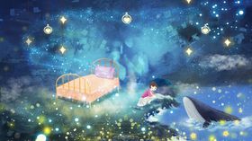 梦幻星空下的静谧小屋