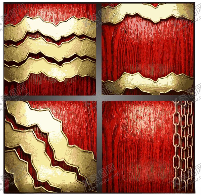编号：23315504281139242719【酷图网】源文件下载-复古红金纹理背景素材