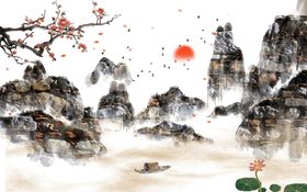 山水背景墙