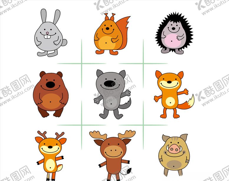 编号：35307210090054234578【酷图网】源文件下载-动物集合