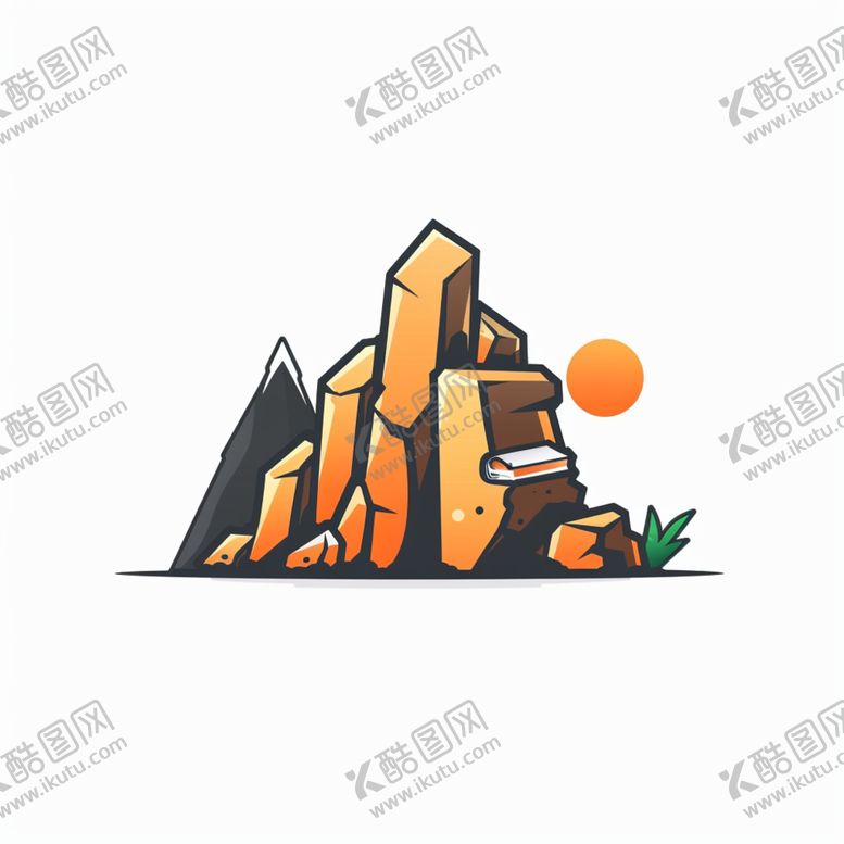 编号：39988901260008129994【酷图网】源文件下载-金黄色石头小景