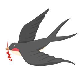 立春燕子插画