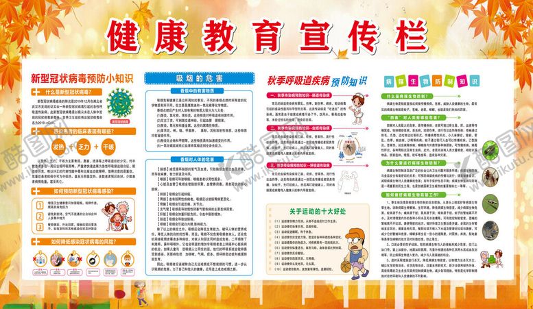 编号：77007610011348298835【酷图网】源文件下载-健康教育宣传栏展示