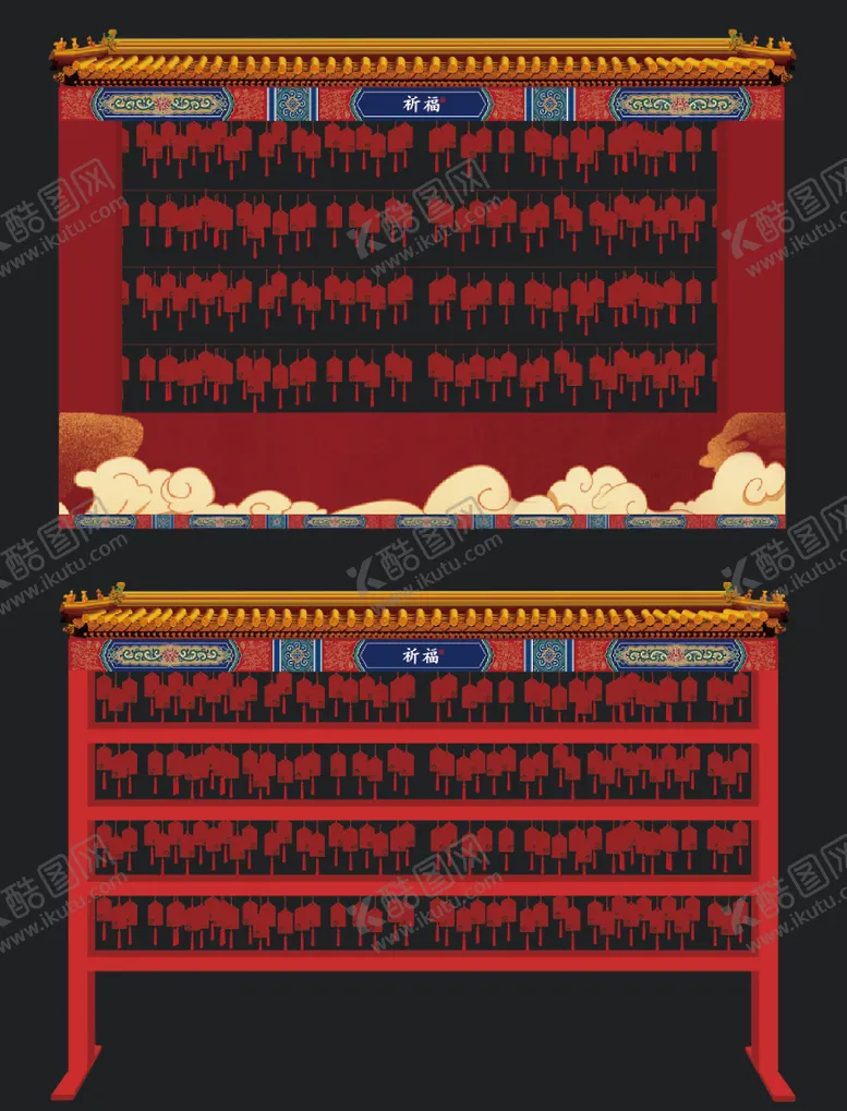 编号：39747611261924341659【酷图网】源文件下载-地产祈福牌美陈