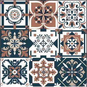 复古几何花纹瓷砖图案
