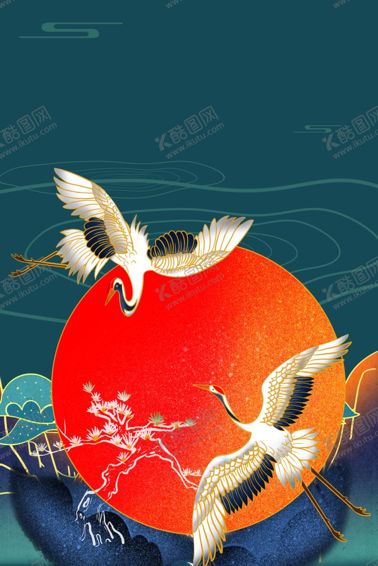 编号：23546506160627315296【酷图网】源文件下载-中式飞鹤国潮