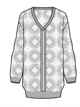 服装款式图上衣设计大衣