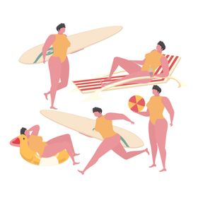 扁平人物插画