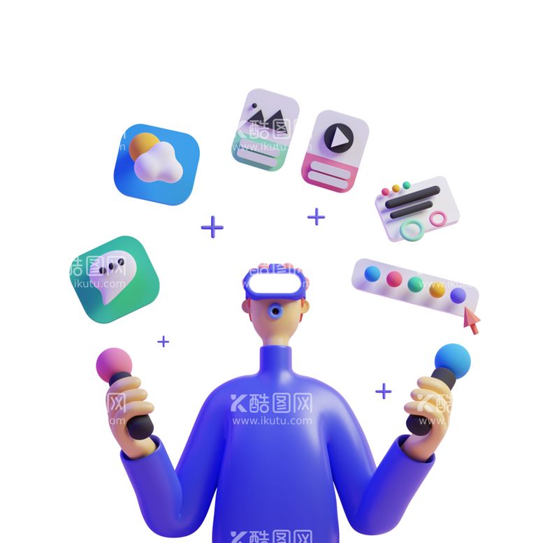 编号：91688112151443594125【酷图网】源文件下载-c4d卡通3d科技人物