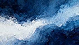 蓝色梦幻流动抽象艺术画面